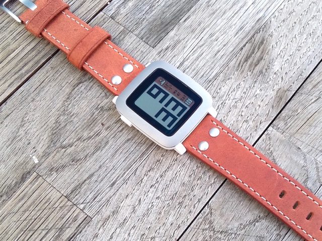 Mein Favorit: die Pebble Time mit einem Vintage Armband von Eichmüller (WF: 